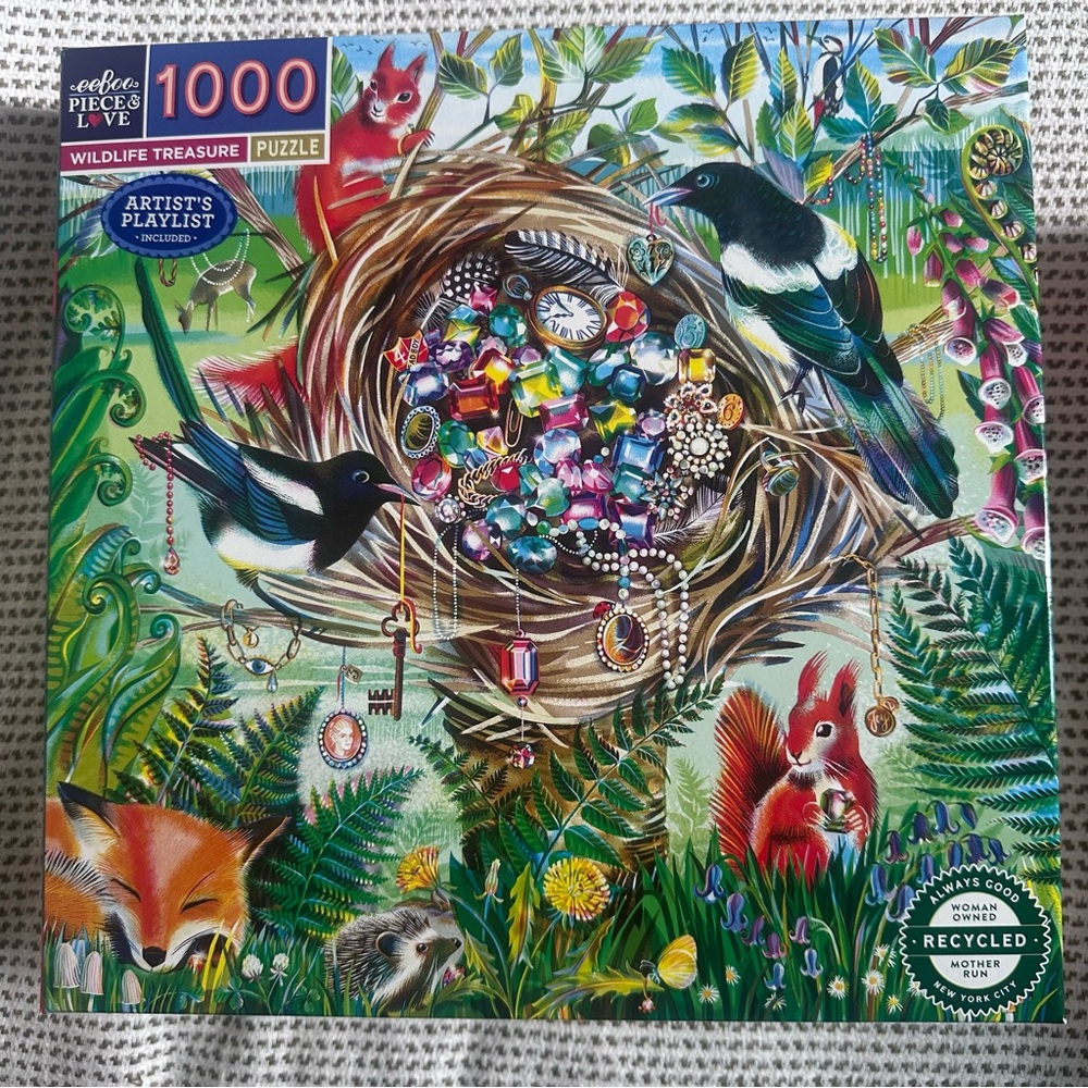 Cobble Hill Wildlife Treasure 1000-Piece Puzzle - Colorful